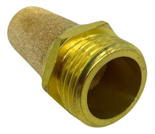 Silenciador Pneumático Rosca 1/2'' Latão Cônico - 10 Pçs
