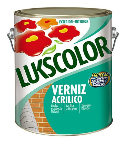 Verniz Acrílico Base Água 3,6l Multisuperfícies Lukscolor