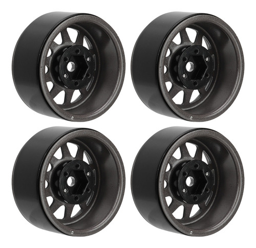 Juego Llantas Rc 4 Piezas For Axial Scx10 Ii Iii Titanium