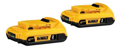Parafusadeira Dcf620 + Martelete Dch133 20v 2 Bat 2ah Dewalt Cor Amarelo/preto