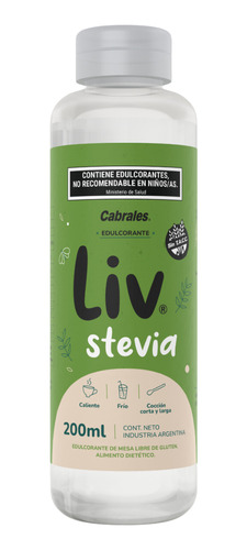 Edulcorante Stevia Liquido Liv 200 Ml