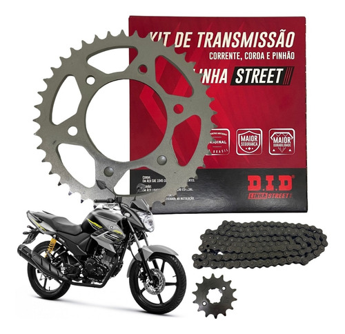 Kit Transmissão Did Ys 150 Fazer 2014 2015 2016 41/14t