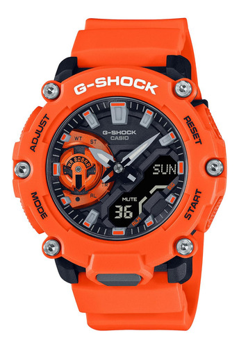 Reloj G-shock Ga-2200m-4a Resina Hombre Naranja