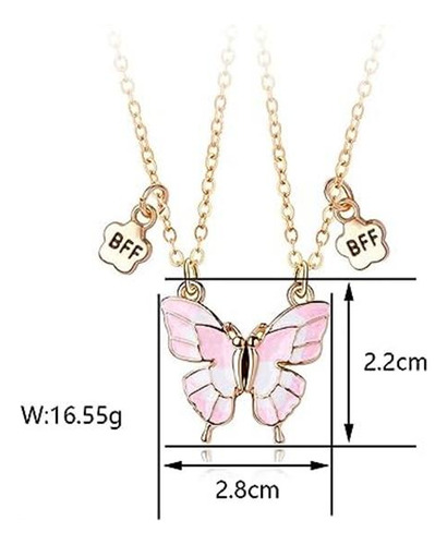 Colar De Amizade Borboleta Para 2 Meninas Colar Com Pingente