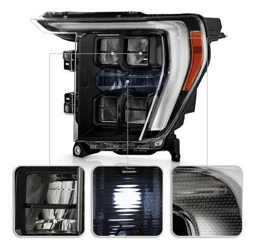 Faros Led Ford F-150 Lobo 2021 2022 2023 2024 Par Kit