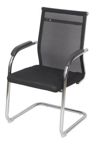 Cadeira Para Escritório Interlocutor Roma 3312 Or Design Wt Cor Preto/Cromado Material do estofamento Aço
