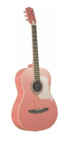 Guitarra Acústica Johnson Jg-100-pk, Rosa