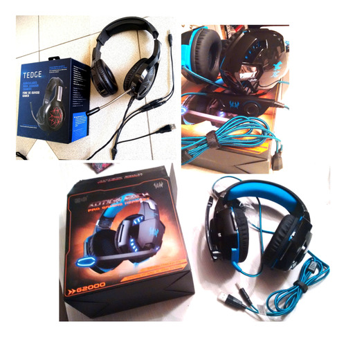 Lote 4 Auriculares C Detalles Gamer Kotion G2000 Tedge Caba