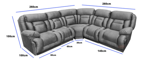 Sala Modular Esquinera Con Un Reclinable Mod. Hermes Peque