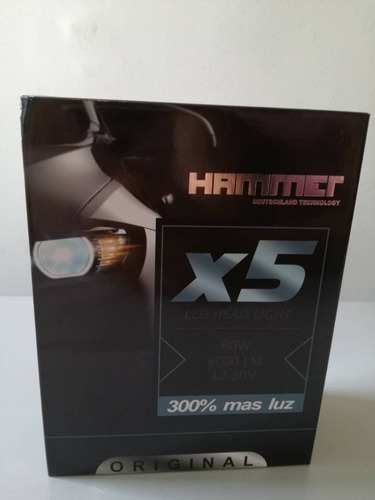 Bombillos Led H13 Mod X5 Hammer 300%mas Luz, 6000lm 12/30v