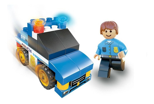 Bloques Policia-bombero 130 Piezas Original Rasti