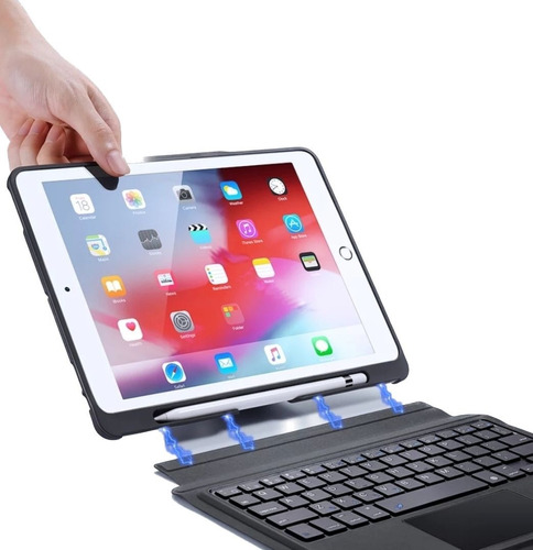 Capa Com Teclado E Touchpad  iPad 7ª 8ª Geração  Pro 10,5. 