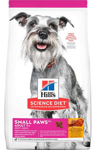 Hills Small Paws Adulto 7+ 2kg