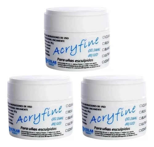 Gel De Construcción Acryfine X30g - Sucerita