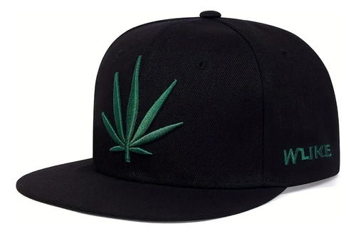 Gorra Plana Hoja De Mariguana 