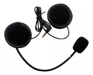 Kit Auriculares Microfono Intercomunicador V6 V4 E6 Ejeas Color Negro