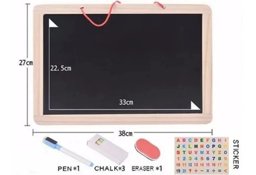 Pizarra Magnética Madera Montessori Letras Imán Cubeta Toys