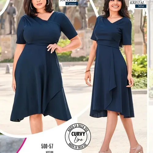 Vestido Cklass 500 57 Azul Marino Outlet saldos Mchn Meses sin