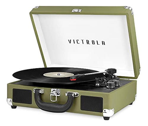 Victrola Vintage Tocadiscos Portátil De Maleta Con Bluetooth