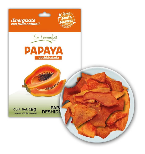 Imagen 1 de 6 de Papaya Deshidratada (caja 12 Piezas)