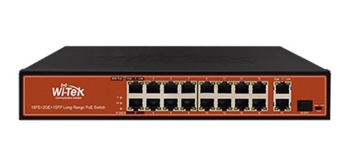 Switch De 16 Puertos Poe 10/100 + 2 Ptos Gbit Para Up-link C