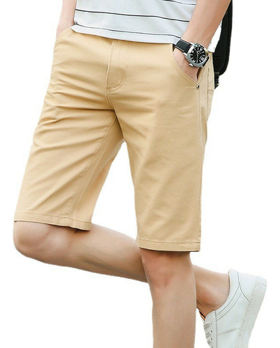 Bermuda Shorts De Hombre Pantalones Cortos Sueltos Casuales