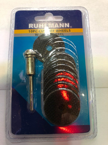Imagen 1 de 3 de Kit Disco Corte Más Soporte Tipo Dremel 10p Ruhlmann 00803
