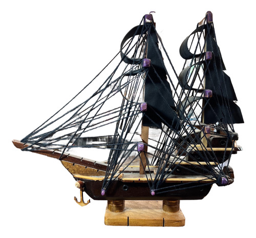 Navio Pirata Caravela Decorativa Em Madeira Antigo