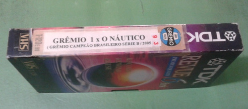 Vhs Raro: Grêmio 1x0 Náutico Final Bras. Série B - 2005. (Usado)