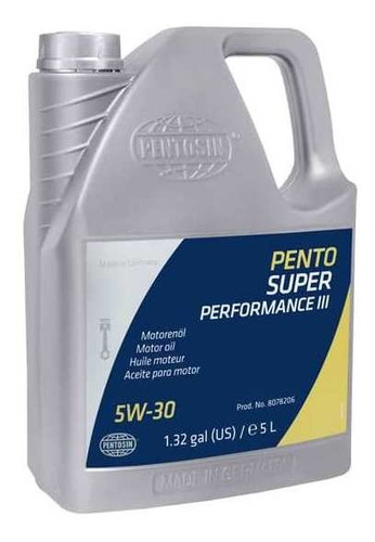 Aceite Motor Pentosin 5w30 Performance Api-sn Sintetico 5 Lt