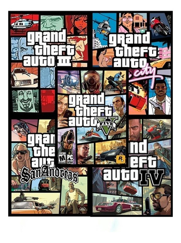 Todos Los Grand Theft Auto En Usb (gta) (para Pc) (128gb)
