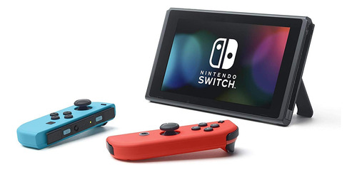 Funda Para Nintendo Switch Con Azul Neón Y Rojo Neón + Mario