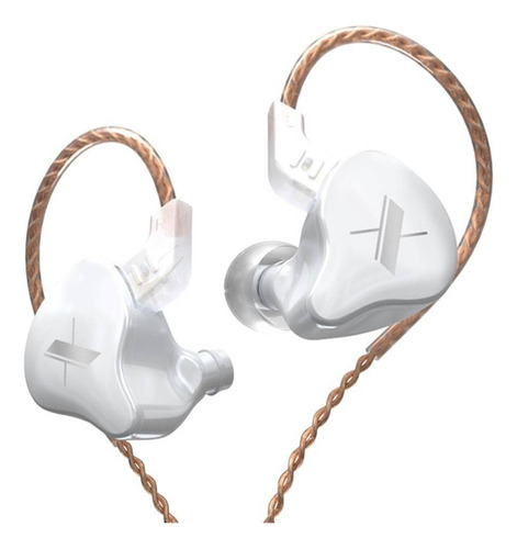 Fone de ouvido in-ear QKZ KZ EDX KZ EDX branco