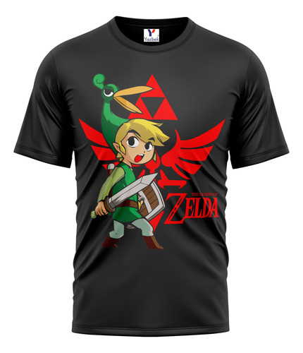 Playera Zelda, Cuello Redondo Manga Corta 100% Algodón Juego