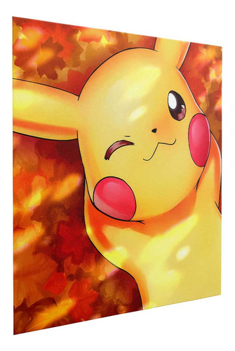 Lienzo Pikachu Ardiente, Fuego En Cada Mirada 105x105