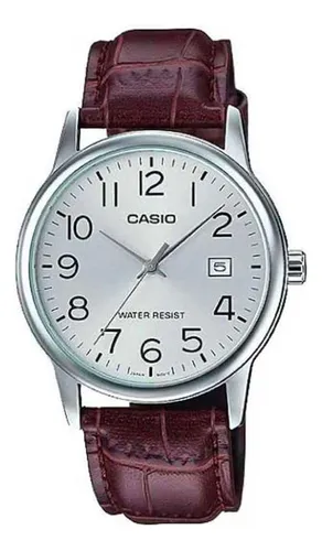 comprar Relógio Casio Masculino Collection Couro Mtp-v002l-7b2udf-br