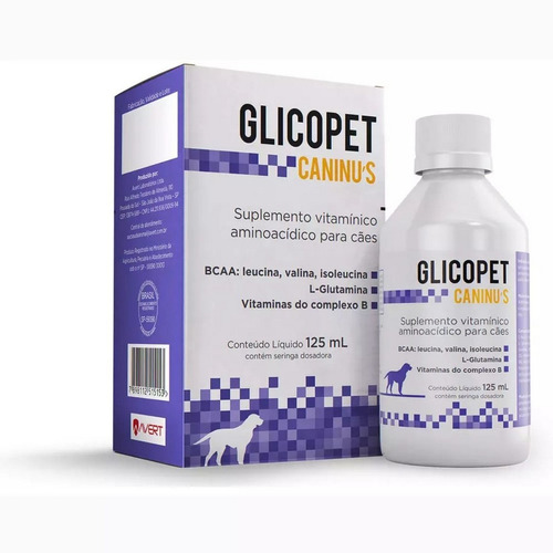 Suplemento Vitamínico Glicopet P/ Cães 125ml Avert