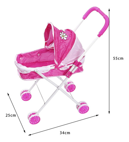 Cochecito De Muñeca Plegable, Mini Cochecito De Bebé,