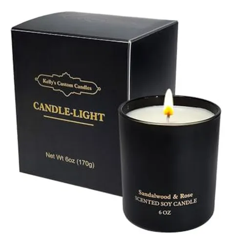 Velas Aromáticas Premium Sándalo Y Rosa .