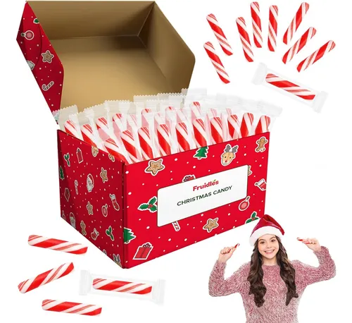 Fruidles Bastones De Caramelo De Navidad Envueltos