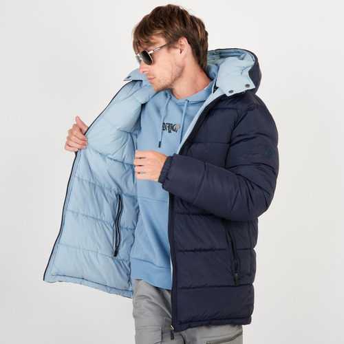 Campera Hombre Kevingston Everest Reversible Relaxed Azul