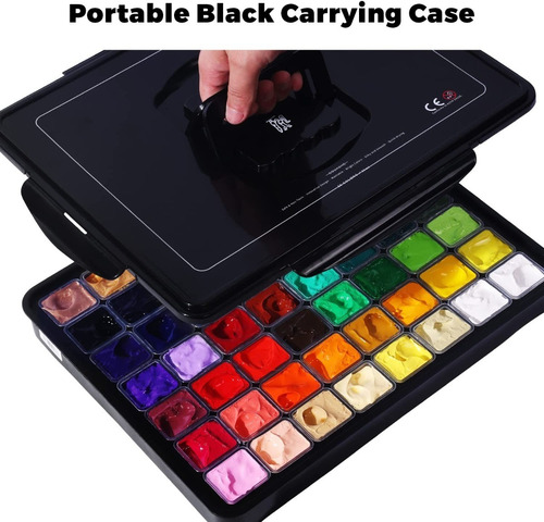 Imagen 6 de 8 de Himi Gouache Set De 56 Colores 30 Ml / Caja Negra