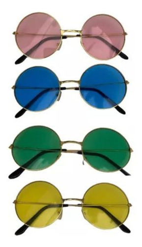 Lentes Lennon X 20 Hippie Anteojos Vidrio Colores Cotillon