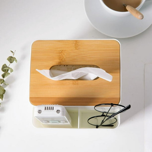 Porta Pañuelos De Papel Tissue Estilo Nórdico Tapa De Madera