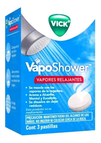 Vick Vaposhower 3 Unidades Vapores Relajantes