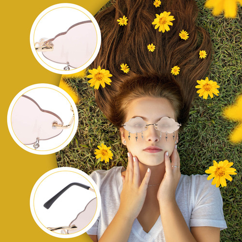 Gafas De Sol Con Forma De Nube Irregular, Gafas De Sol Sin M