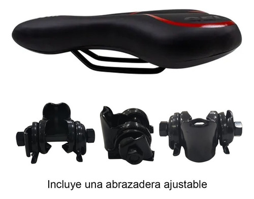 Asiento Para Bicicleta Cómodo Cojín Suave Con Antireflejante