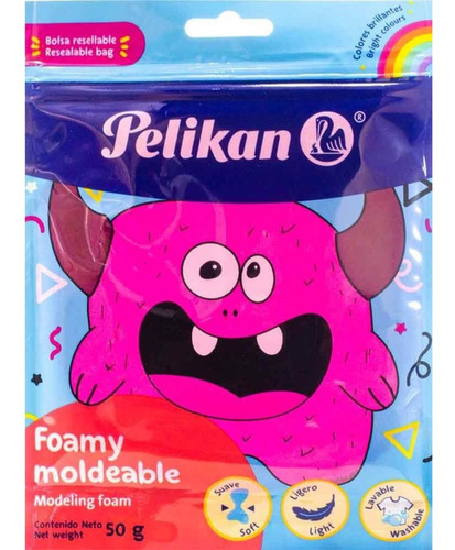 Foamy Moldeable 50gr Pelikan Color Manualidades Color Magenta
