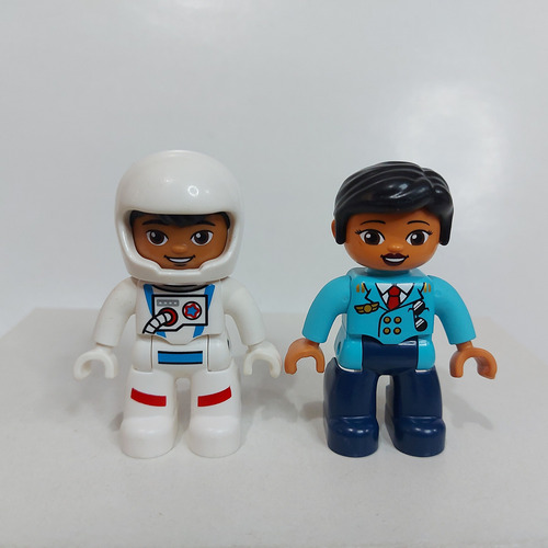 Dos Figuras Lego Duplo Piloto Y Astronauta
