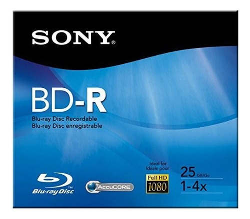 Sony Bd-r Blu-ray Disco Grabable De Una Sola Capa - 25 Gb, 1
